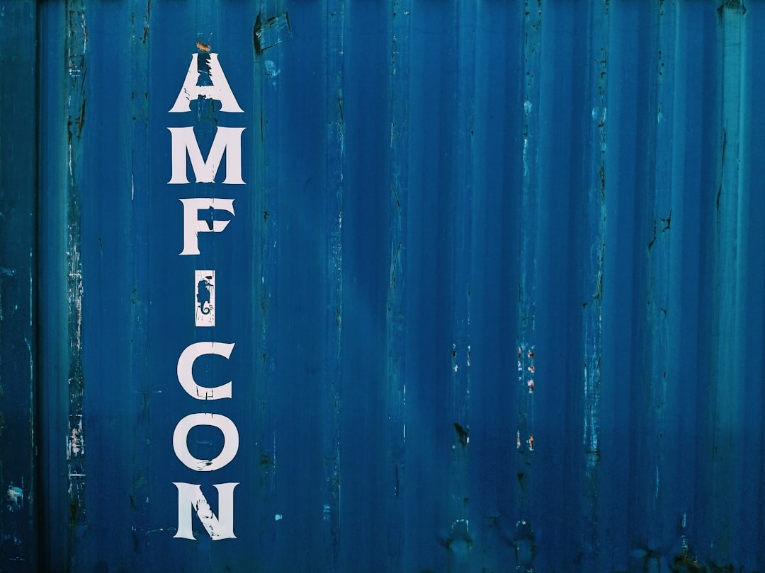 blue and white wall with number 3